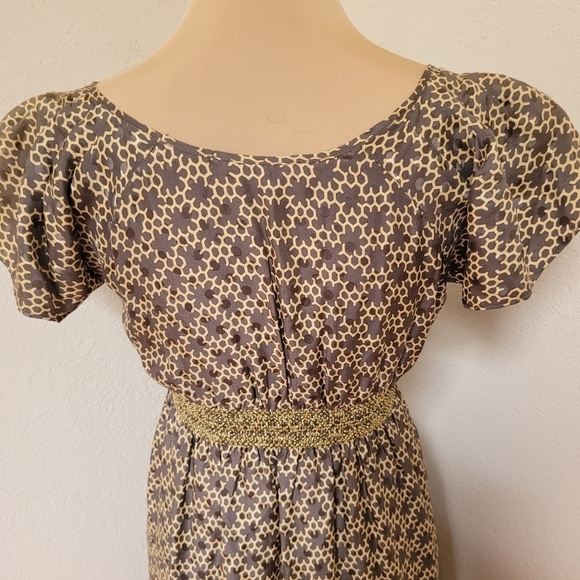 Anthropologie Corey Lynn Calter Honeycomb Print Silk Dress - Picture 6 of 7